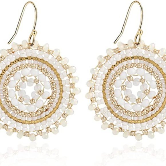 Anthropologie Crystals Bohemia Circle Earrings - Picture 5 of 5